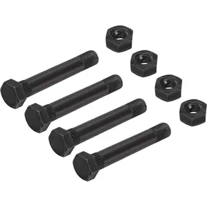 A.A Trailer Leaf Spring Shackle 9/16" -18 x 3-1/2" Bolt & Lock Nut Set for 2" Wide Leaf Springs (4 Pack)