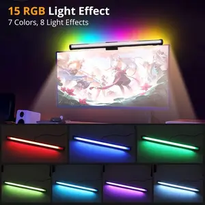 Smart Monitor Light Strip with RGB Backlight, Adjustable RGB Lighting, LED Key Control Game Screen Light, No Glare, Eye Protection for Home Office