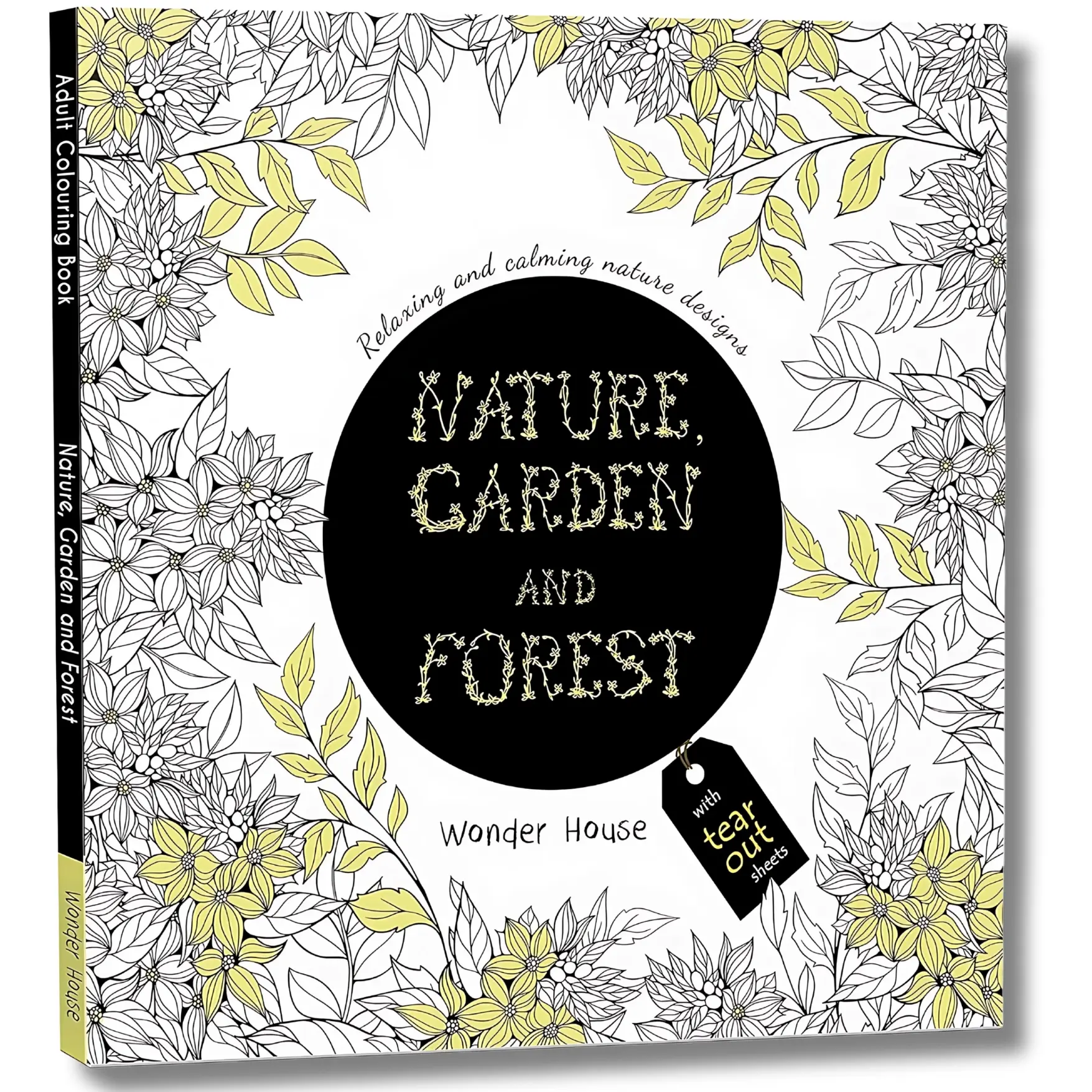 Nature, Garden and Forest: Colouring Books for Adults with Tear Out Sheets (Adult Colouring Book) [Paperback] Wonder House Books Editorial relaxation paperback mystery mosaic retro cartoon