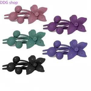 5pcs Large Cherry Blossom Duckbill Hair Clips for Women, Large Hair Clips for Updos and Back of the Head