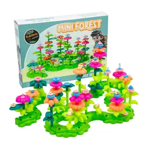 13 1/2" x 18 3/4" Plastic Flower Forest Building Set - 132 Pc.