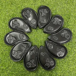 Golf Iron Head Cover Set, Golf Skull Design, Scratch Resistant Material, Durable Protection for Your Clubs, Perfect Gift for Golfers, Golf Accessories