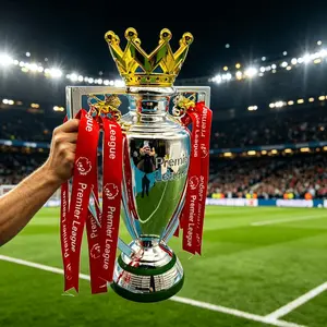 Premier League Cup England Football Championship Trophy Model Fan Memorial Collectible, Not Plated with Precious Metal
