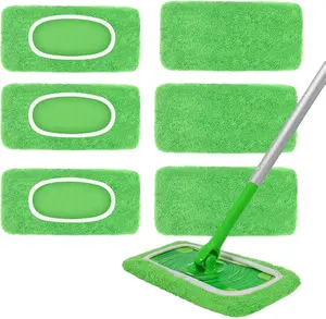 Reusable Swiffer mop Pads Swiffer Dry Sweeping Cloths 6 Pack Microfiber Wet Mop Pads Compatible with Swiffer Sweeper Mop Replacement Mopping pad Refills for Hardwood Surface Floor Cleaning