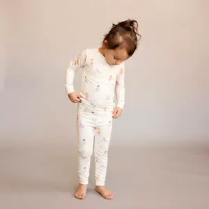 Bamboo Two Piece Pajama Fairy Friends Soft Breathable Extra Stretchy Eco Friendly Tagless Design Eczema Friendly Machine Washable