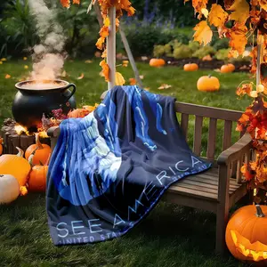 1 piece Exploring the Wonders of American Glaciers themed flannel blanket - All-season comfortable flannel blanket, modern design style, suitable for sofas and beds, digitally printed pattern, super soft and warm, 100% polyester material, machine