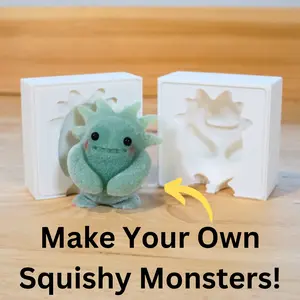 Squishy Monster Mold - Make Your Own Taba Squishies With This 2-Part Mold