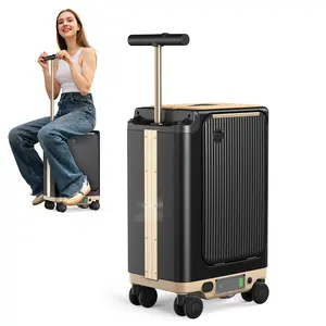 【Ride-Ready Travel】Airline-Approved Smart Rideable Electric Carry-On Luggage (22") - Aerospace-Grade Aluminum, 38L Capacity, Removable 95.7Wh Battery
