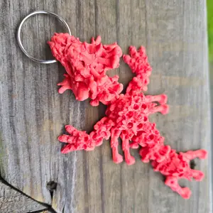 Skull and bone dragon keychain