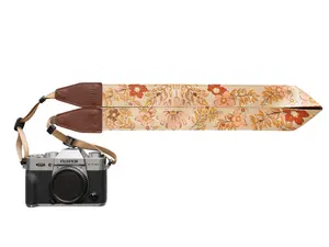 Mellow Meadow Camera Strap - Leather ends, Comfortable backing, Adjustable, Compatible Connection for DSLR, Mirrorless, Film, Photographer Accessory