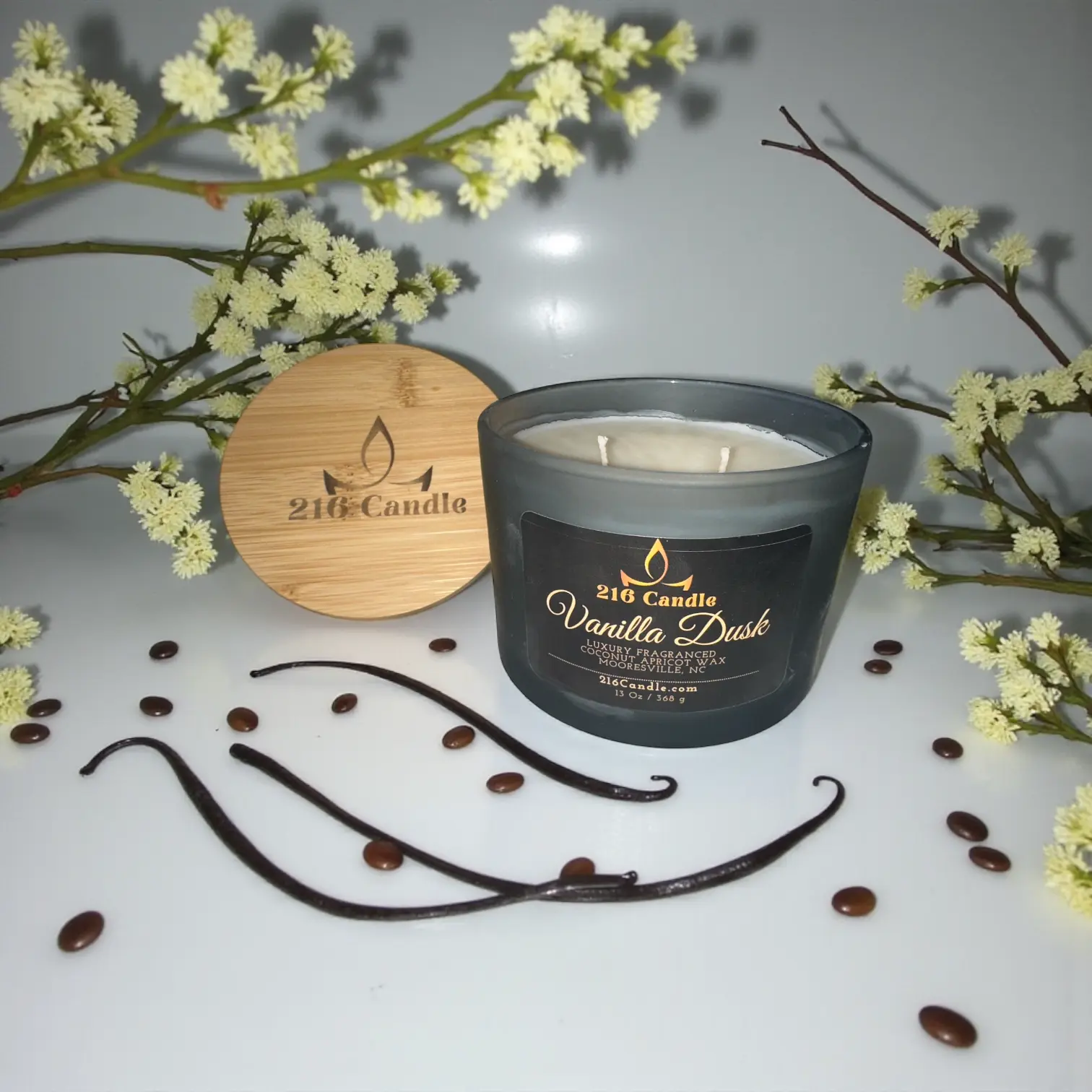 13oz Vanilla Dusk Luxury Fragranced Coconut Apricot Wax Candle