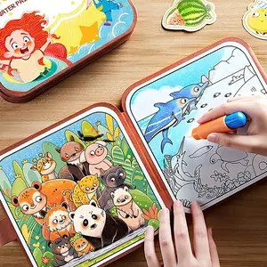Educational Toy DIY Watercolor Painting Book, Quiet Drawing Book, Watercolor Workbooks, Creative Gift for Kids, Back-To-School New Year Birthday Present
