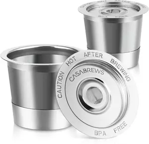 2 Pack Reusable K Cups Coffee Pods for Keurig, Universal Stainless Steel Refillable Reusable K-Cup Coffee Filters Compatible with Keurig 1.0 Coffee Machines, Eco-Friendly, BPA-Free