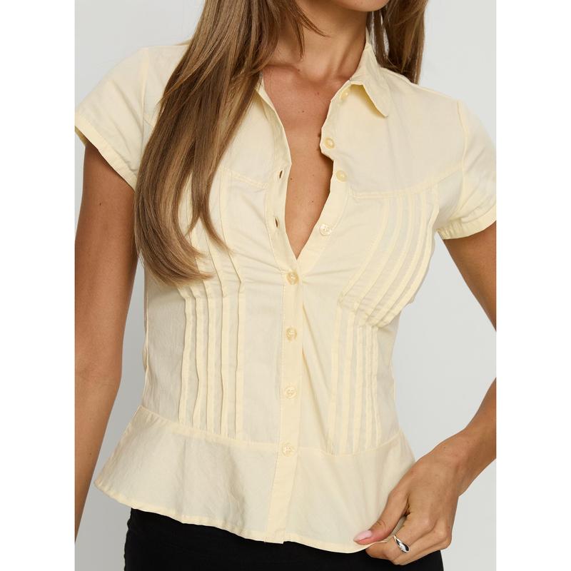 Wilmot Blouse Buttermilk Poplin
