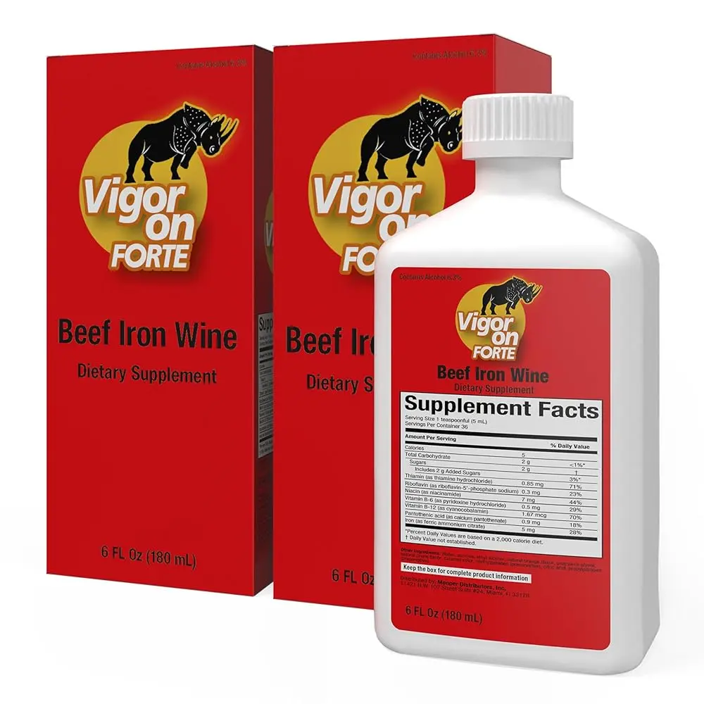 VIGORON FORTE Iron & B12 Liquid Vitamin - GMP Certified, Natural, Non-GMO Vegan Plant-Based Multi-Nutrient Vegetarian B12 Vitamins Supplement for Appetite Recovery, Energy Boost (2 Bottles), Plant-Based Vitamins Supplements