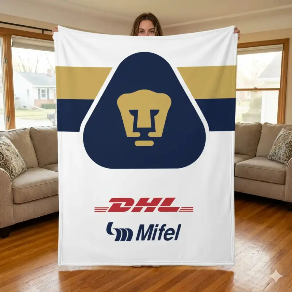 Liga MX  Pumas UNAM Blanket Soft Funny Throw Blanket Cozy Lightweight Plush Portable Cover Blanket For Sofa,Warm Gift For Birthday,Christmas,Multiple Blanket