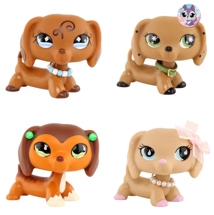 LittlePeta Miniature Cat and Dog Figures Combo - Cute Figurines, PVC-Free Animal Collectibles, LPS Figures and Accessories, Educational Entertaining Toy for Kids, Ideal Xmas Gift