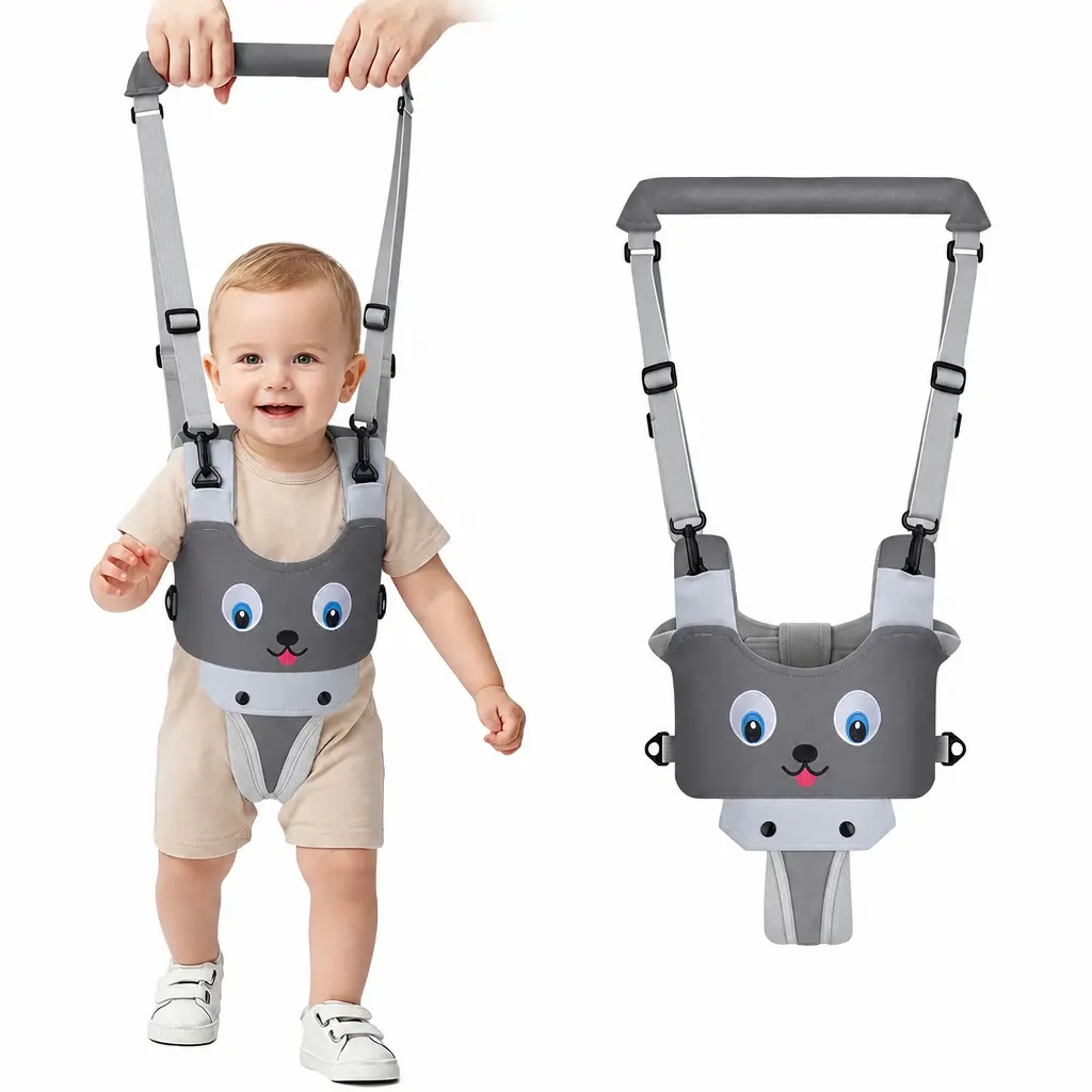 Baby Walking Harness with Handheld Assistant Belt - Secure Walking Aid for 7 - 24 Month Old Infants & Toddlers in Learning Gift Cotton