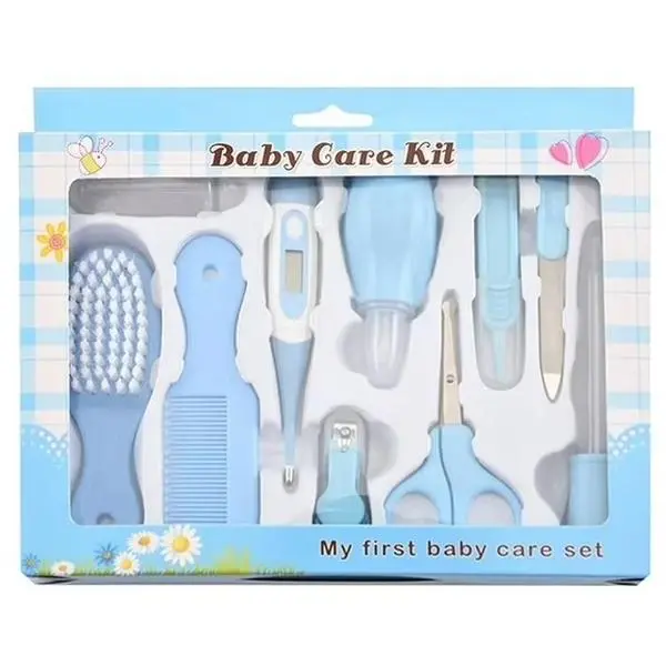 Baby Grooming Kit - All-in-1 Versatile Multifunctional Unisex Newborn & 18-24 Months Nail Care Set with Soft Nylon Brush, Clippers, Parent-Friendly Essentials