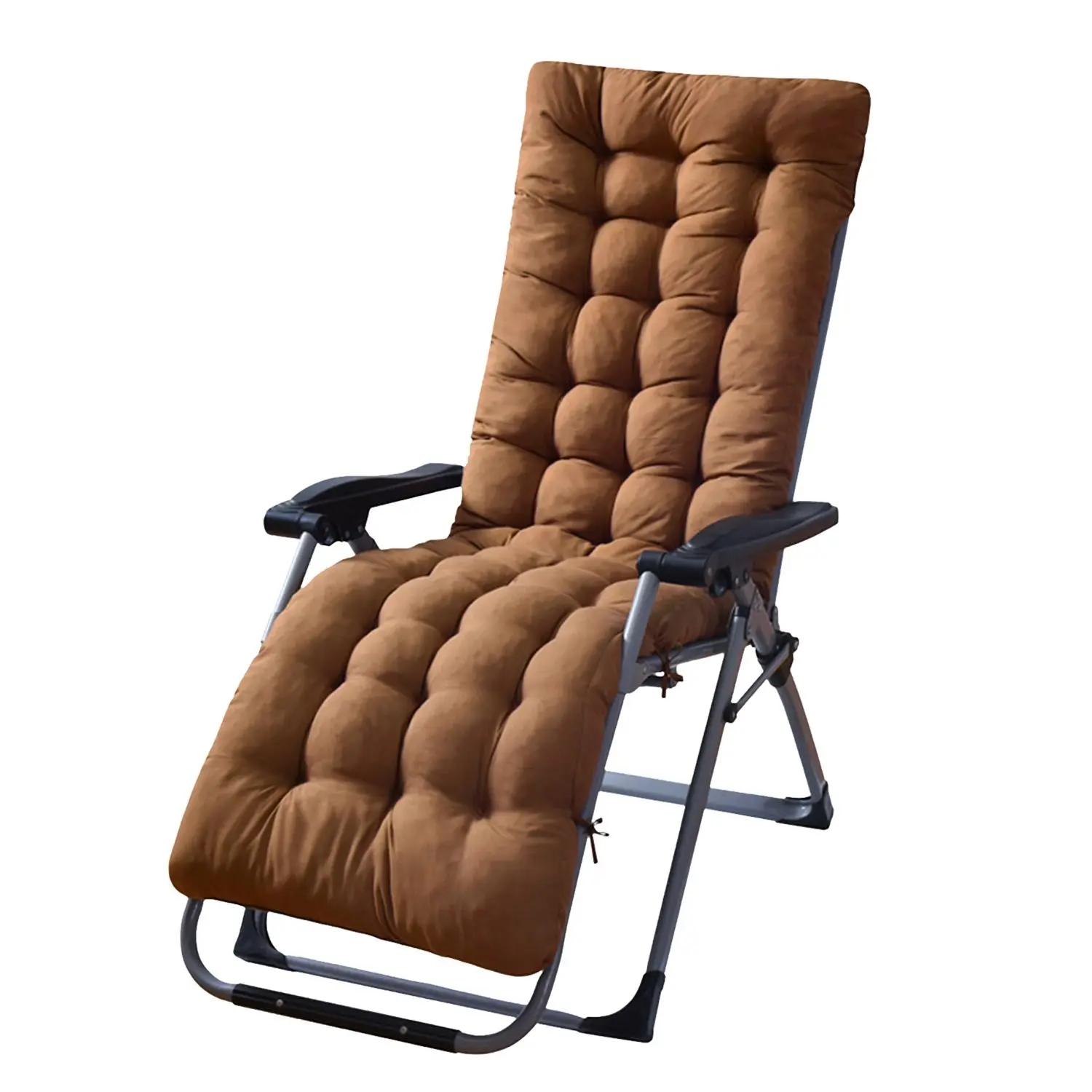67x22in Durable Outdoor Lounger Cushion - Patio Folding Chaise, Tanning Lounge Chair, Recliner Rocking Chair Accessory for Drivers to Fall Asleep Quickly