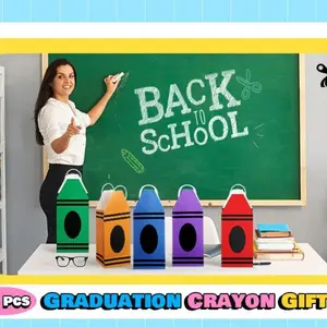 Gift Bags — Crayon & Pencil Gift Bags — Teacher Gift Bags (with Handles) — Crayon Pouches — Party Favor Bags — Student & Teacher Appreciation Gifts — Back-to-School Gifts — Birthday Gifts — Classroom Gift Exchange Bags (Pack of 24)