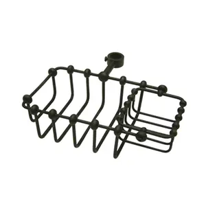 212 MAIN Solid Brass Shower Soap Basket, 7x4 in Riser Mount, Oil Rubbed Bronze Finish