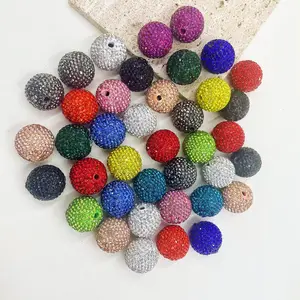 40/80Pcs 20mm mixed color Rhinestones Beads