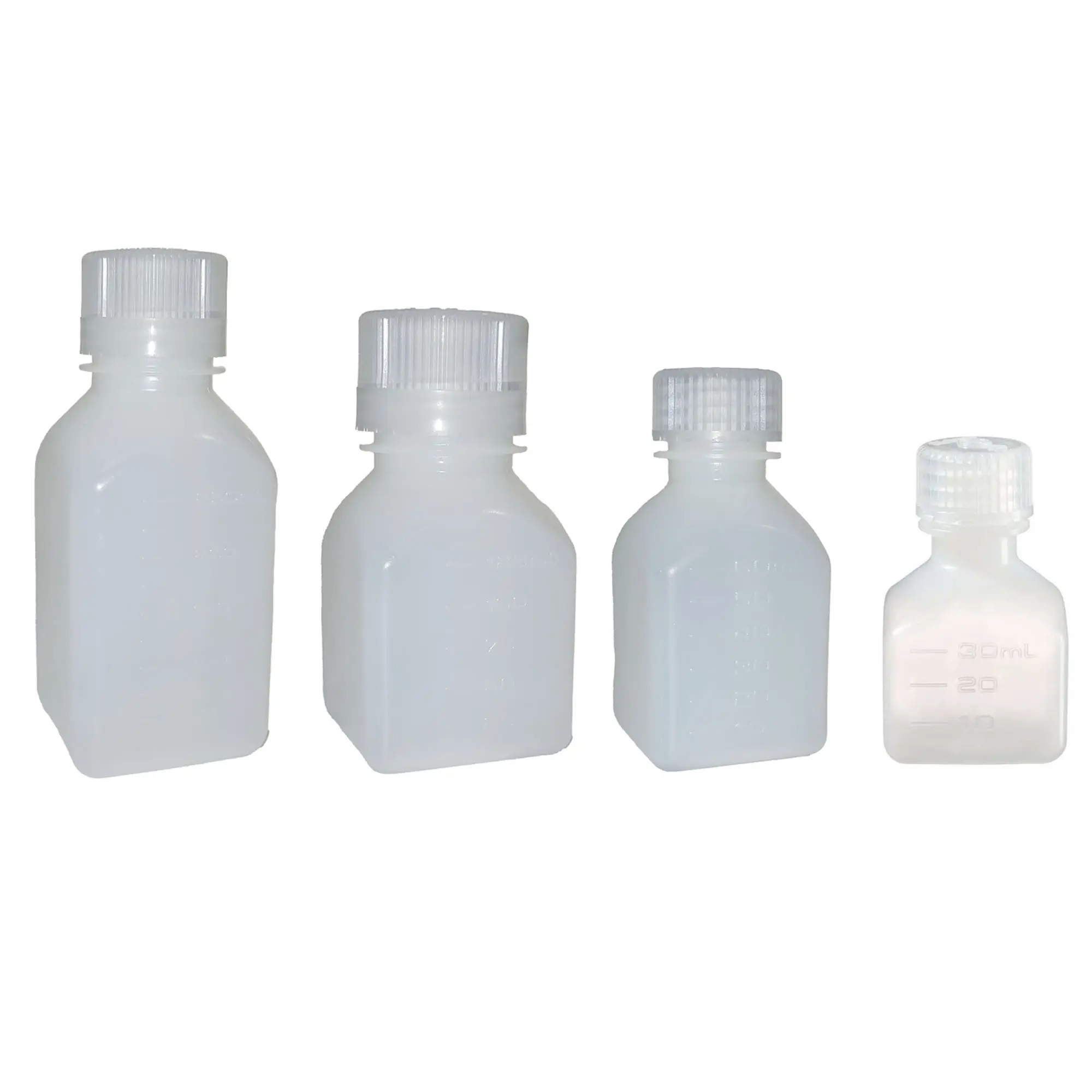 Nalgene HDPE Narrow Mouth Square Bottle - White