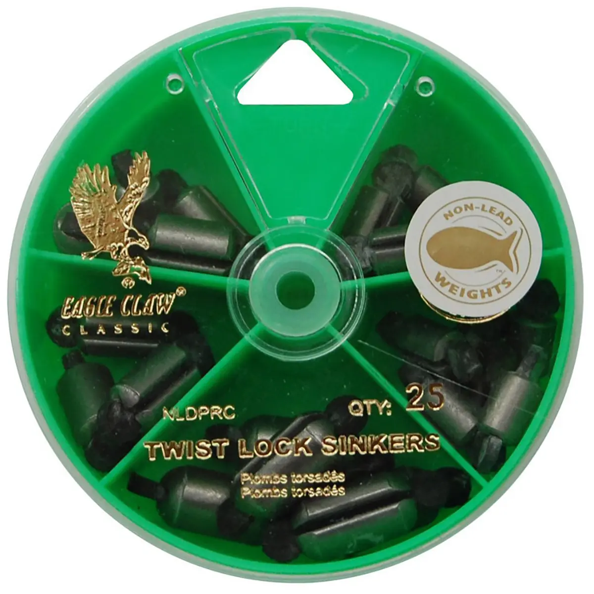 Eagle Claw Steel Twist-Lock Sinkers Dial Pack