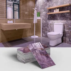 Self-Adhesive Decorative Faux Marble Vinyl Tiles, Waterproof & Moisture-Resistant, 16/32 Pcs, 4x8 Inch, for Kitchen, Bathroom, RV Decoration