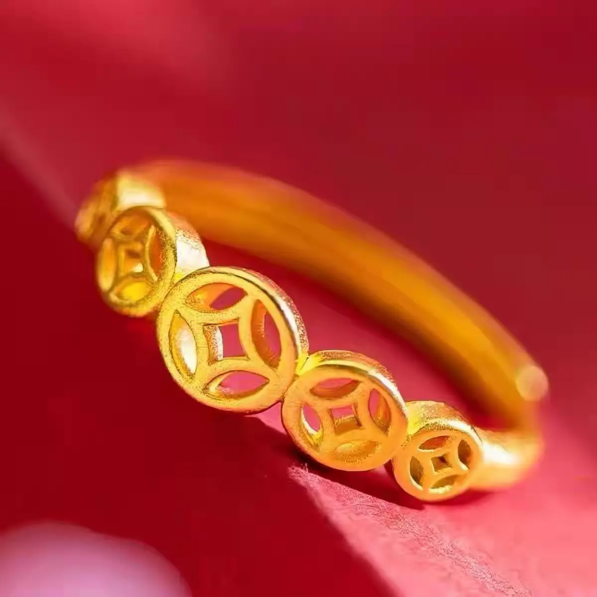 GP Gold Coin Open Ring