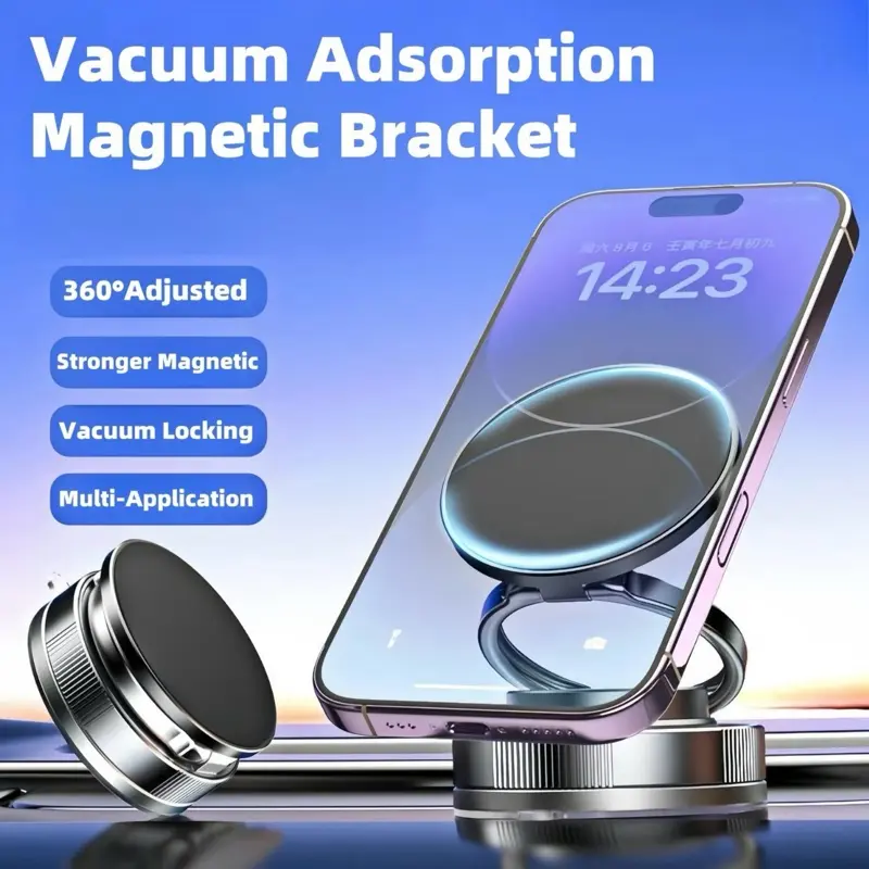 360 Adjustable Vacuum Holder Magnetic Bracket with Stronger Magnetic Vacuum Locking & Multi Application Features