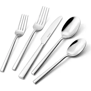 Silverware Set, 40- Forged Flatware Cutlery Set  Stainless Steel, Service for 8, for , Wedding, Party,, Mirror Polished and Dishwasher Safe