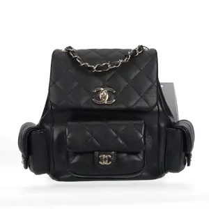 Pre-owned CHANEL Calfskin Backpacks Backpack Black 99969210 zq