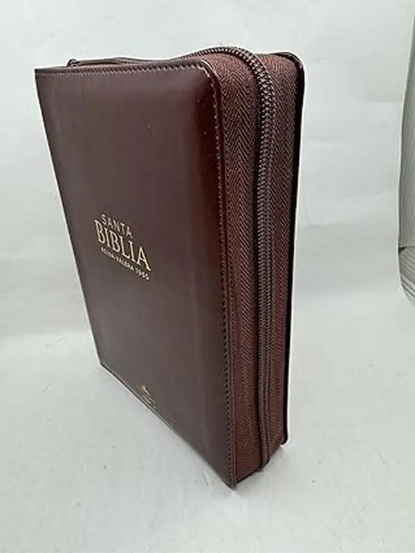 Biblia con Letra grande  11 puntos   Cierre Compacta REINA VALERA 1960 CAFE OSCURO
