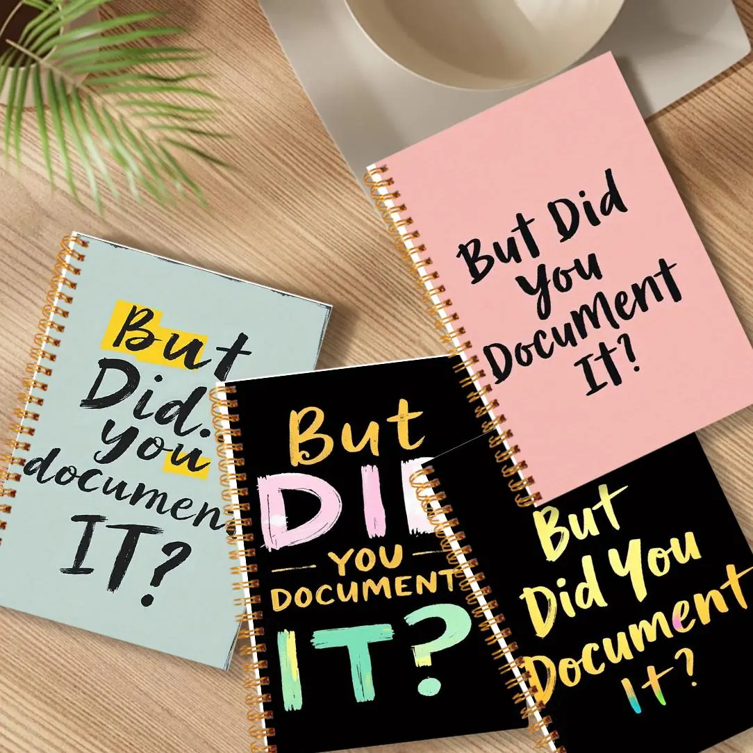But Did You Document Spiral Notebook, Spiral Coil Notebook, Spiral Bound Notepad, 1 Set Motivational Positive Self Improvement Journal, Journals For Writing, Student Line Writing Book for Student, Notebook For Work, Office Stationery & Supplies
