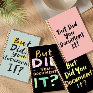 But Did You Document Spiral Notebook, Spiral Bound Notepad, 1 Set Motivational Positive Self Improvement Journal, Student Line Writing Book for Student, Office Stationery & Supplies
