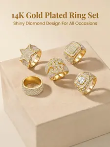 5-Piece Ring Set, Cool Style Jewelry, Unisex Promise Rings, Engagement Rings, Engagement Ring For Me, Wedding Bands, Street Fashion, All Seasons