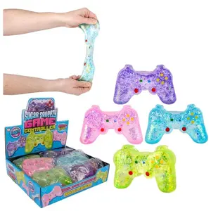 12-Pack Glitter Game Controller Slime Toys – Stretchy Squeeze Sensory Fidget Toy Assortment for Kids & Teens