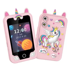 kids educational mobile phone toy, electronic learning toy, 2.8inch touch screen,  photo, music, story, alarm clock, flashlight, habit training, etc., suitable for3-8 year old boys and girls, the best gift for festivals, birthdays, Christmas.