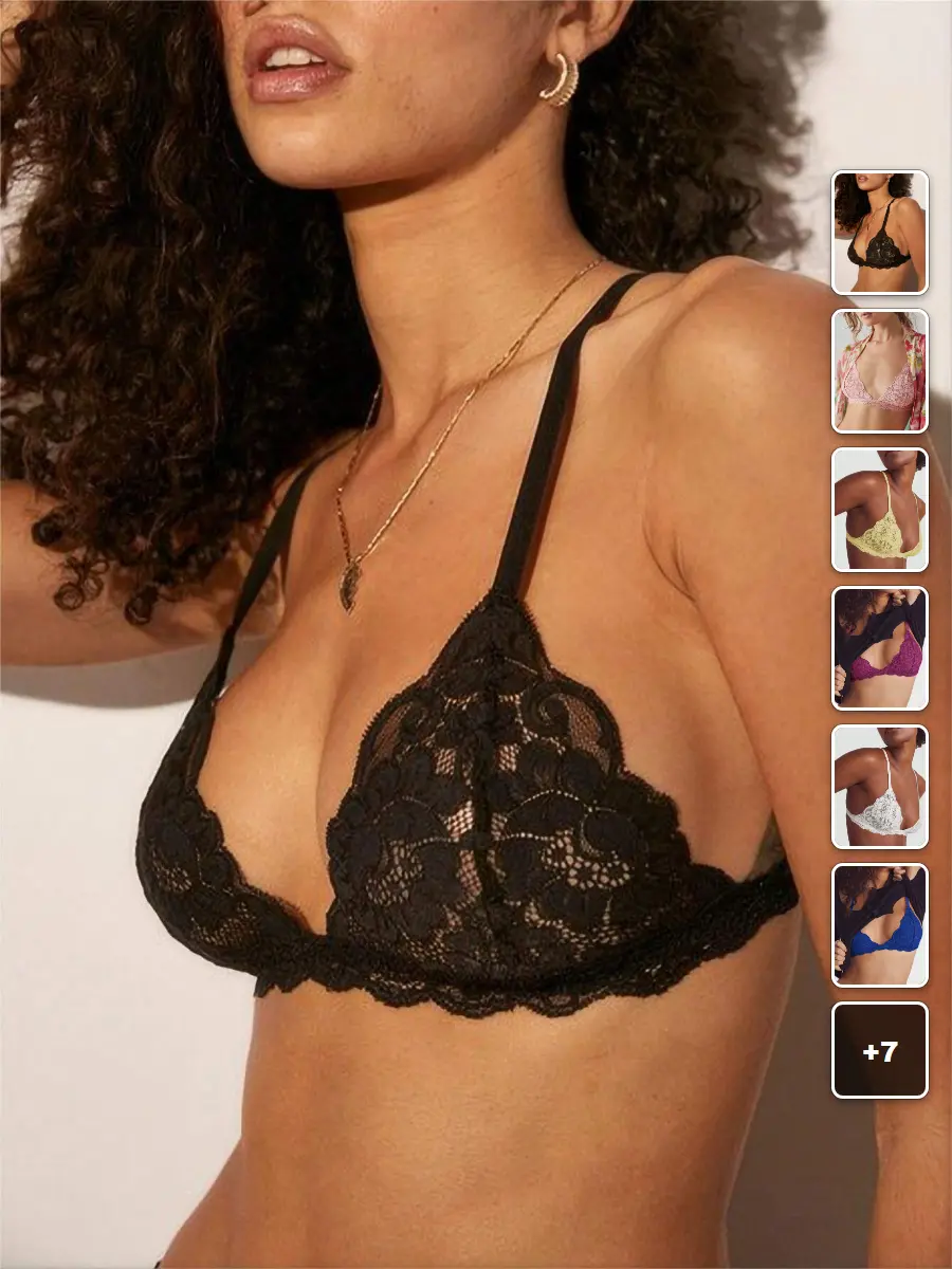 Sexy Red Lace Bra Soft Seamless Triangle Cup Small Bust Romantic Lingerie