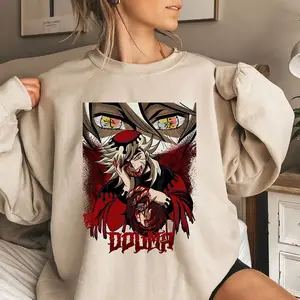 Douma Demon Slayer Sweatshirt – Upper Rank Two Demon Graphic Pullover, Kimetsu No Yaiba Anime Sweater, Manga Villain Crewneck, Otaku Gift Streetwear