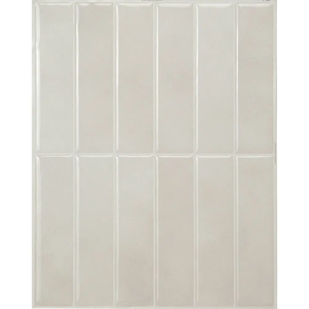 Smart Tiles Morocco Essaouira Peel and Stick Backsplash Tiles White