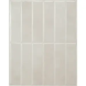 Smart Tiles Morocco Essaouira Peel and Stick Backsplash Tiles White