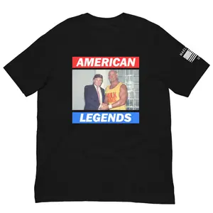 American Legends T-Shirt - Hulk Hogan - Donald Trump - Men's Cotton Short Sleeve Tee