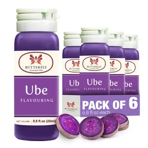 Butterfly Ube Flavoring Extract Paste 0.8 oz (pack of 6)
