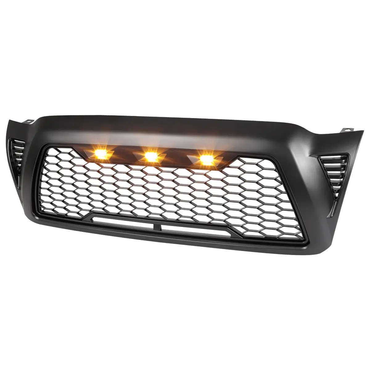 2005-2011 Toyota Tacoma Matte Black Mesh Replacement Grille w/ LED Lights 2005-2011 Toyota Tacoma Matte Black Mesh Replacement Grille w/ LED Lights