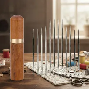 Non-Slip Grip Rust-Resistant Sewing Needle Set: Precision Puncture, Durable & Corrosion-Resistant Home Sewing Kit with Threader & Vision-Friendly Design for Easy Mending Sewing Tools