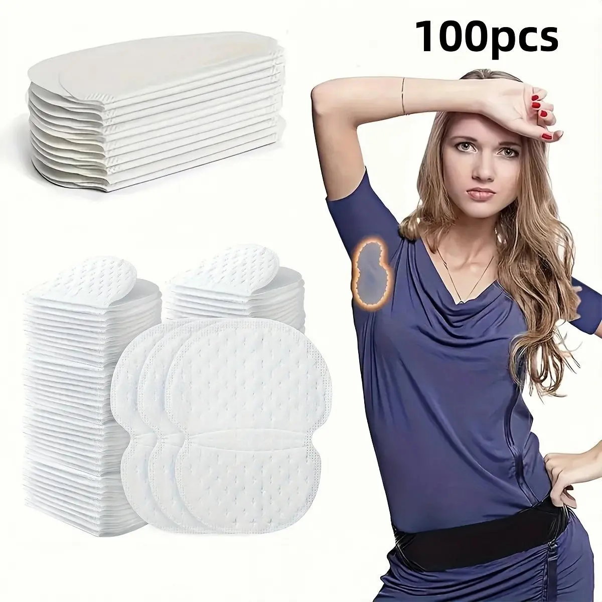 Disposable Underarm Sweat Pad, 50/100pcs Strong Anti Sweat Absorbing Breathable Underarm Pad, Invisible Sweat Patches for Women & Men, Sweat Control, Body Care Product