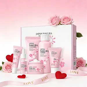 6-piece/7-piece skincare gift box Set, with Vitamin C, Niacinamide & Hyaluronic Acid, Deep Cleansing, Moisturizing, Gentle Nourishment, Holiday Gift!  (Including moisturizing essence, cleanser, toner, face cream, eye cream, sunscreen)